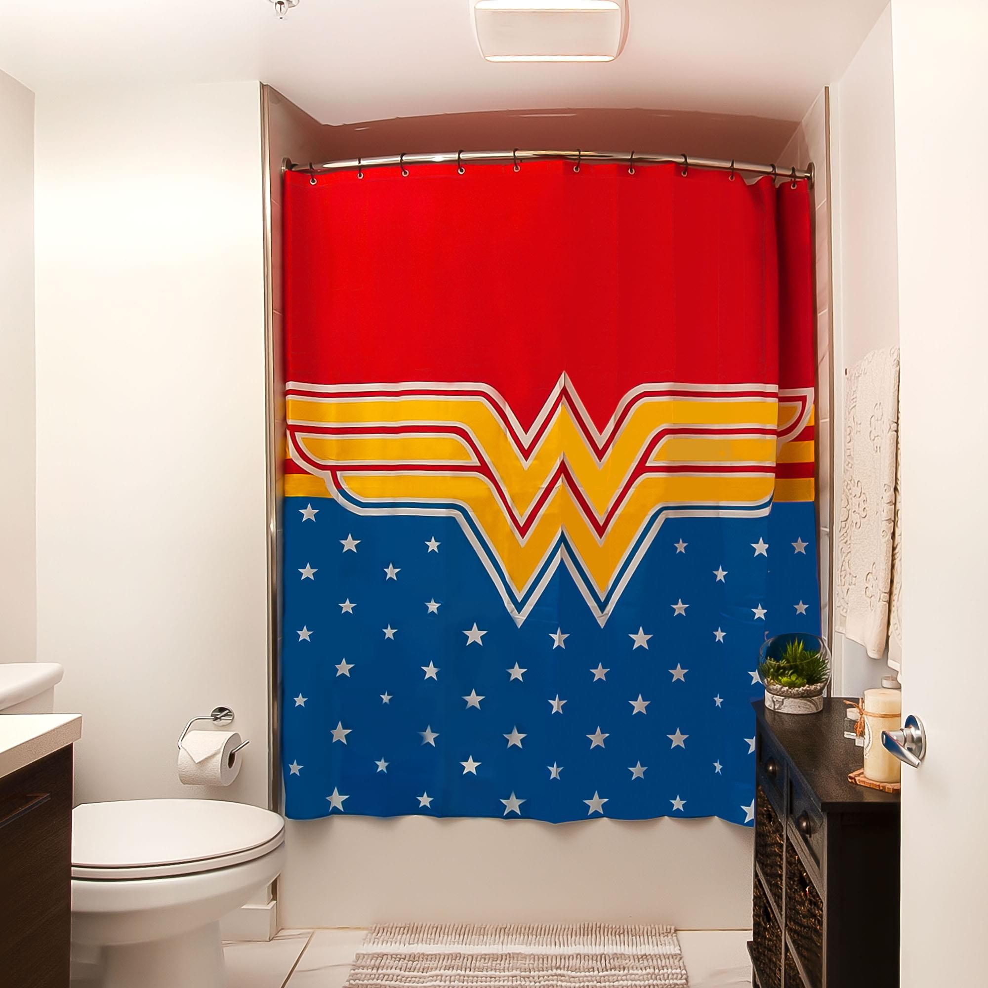 DC Comics Wonder Woman Shower Curtain | 71 x 71 Inches