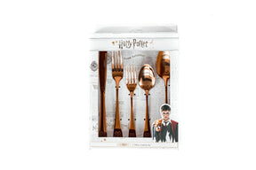Harry Potter Hogwarts Rose Gold Flatware Set | 5-Piece Harry Potter Cutlery Set