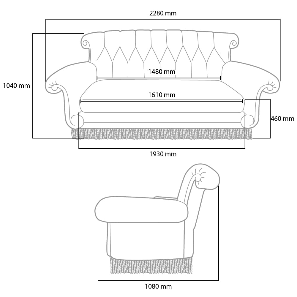 Friends Central Perk Coffee Shop 3-Seater Couch Replica | 90 x 41 x 43 Inches
