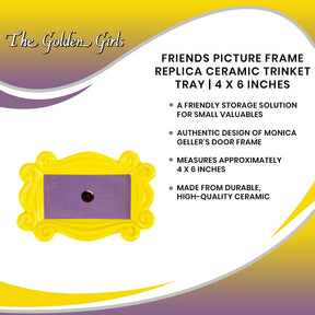 Friends Picture Frame Replica Ceramic Trinket Tray | 4 x 6 Inches