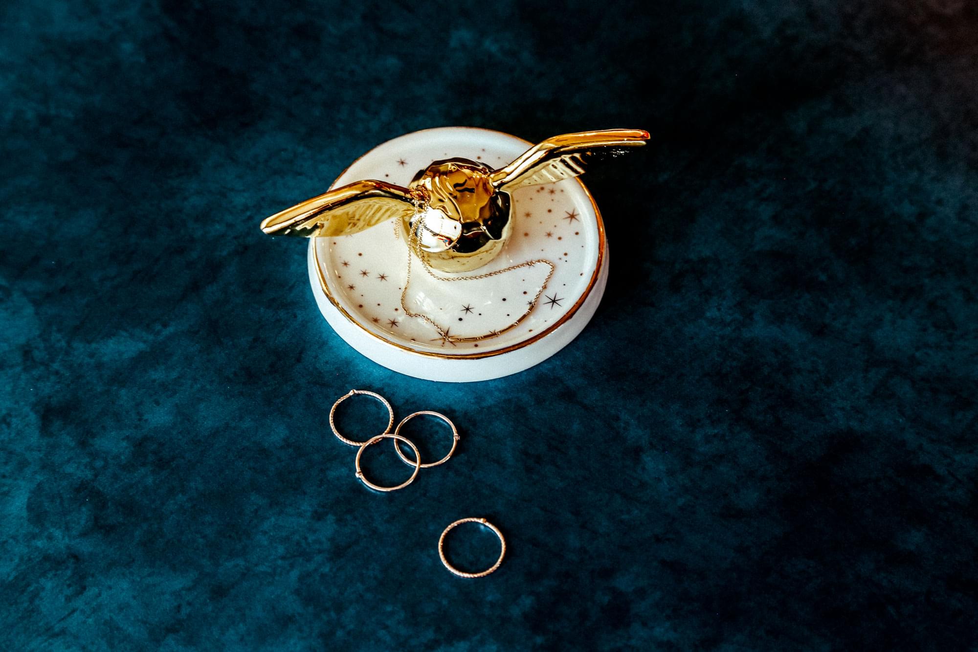 Harry Potter Golden Snitch Ceramic Trinket Tray | 4 Inches