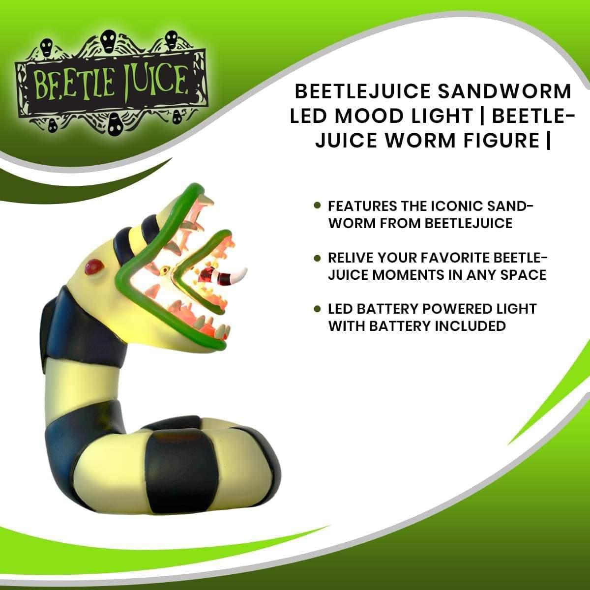 Beetlejuice Sandworm LED Mood Light | Beetlejuice Worm Figure | 4.75 Inches Tall