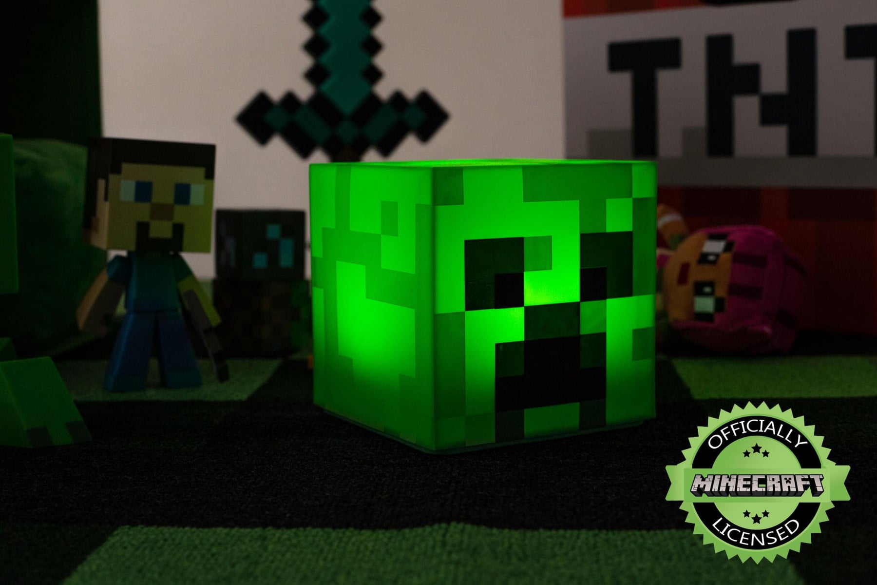 Minecraft Creeper LED Mood Light | Creeper Minecraft Mood Lighting | 5 Inches