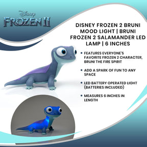 Disney Frozen 2 Bruni Mood Light | Bruni Frozen 2 Salamander LED Lamp | 6 Inches