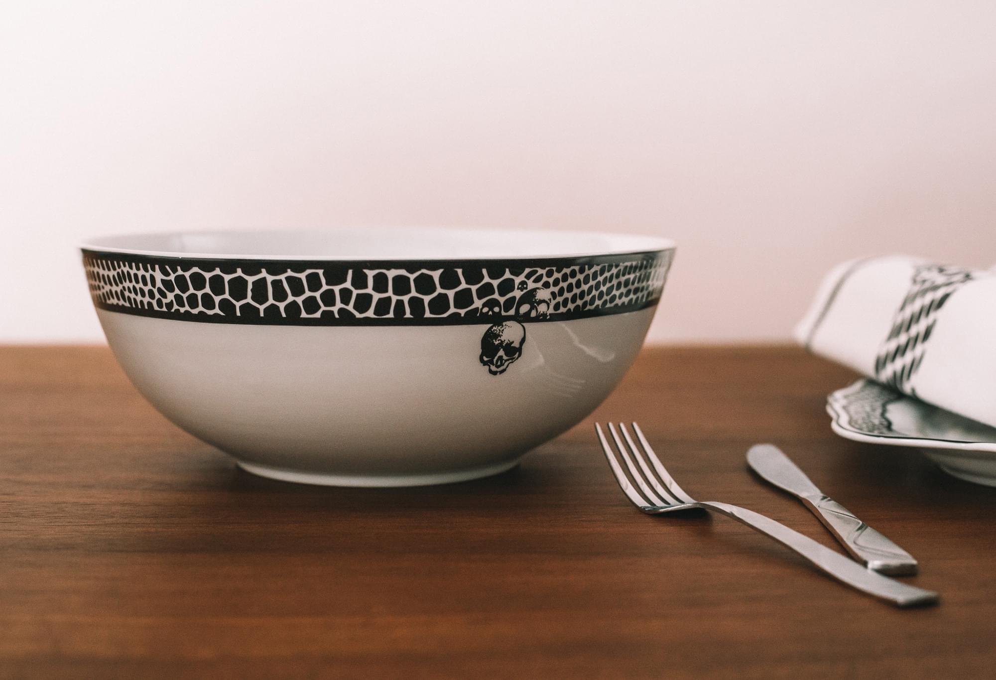 Harry Potter Voldemort Death Eater Ceramic Large Serving Bowl | 10.5-Inch Bowl