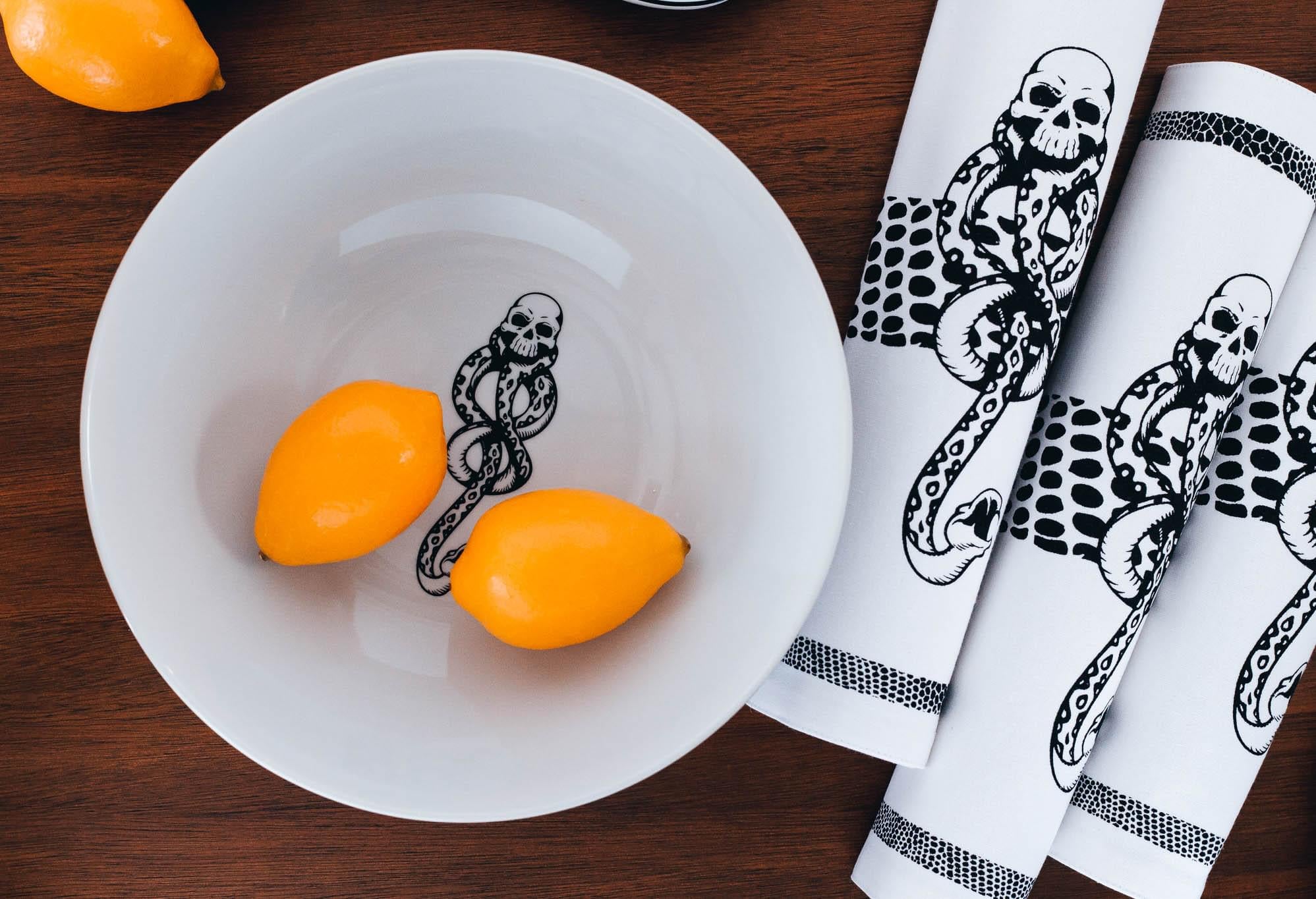 Harry Potter Voldemort Death Eater Ceramic Large Serving Bowl | 10.5-Inch Bowl