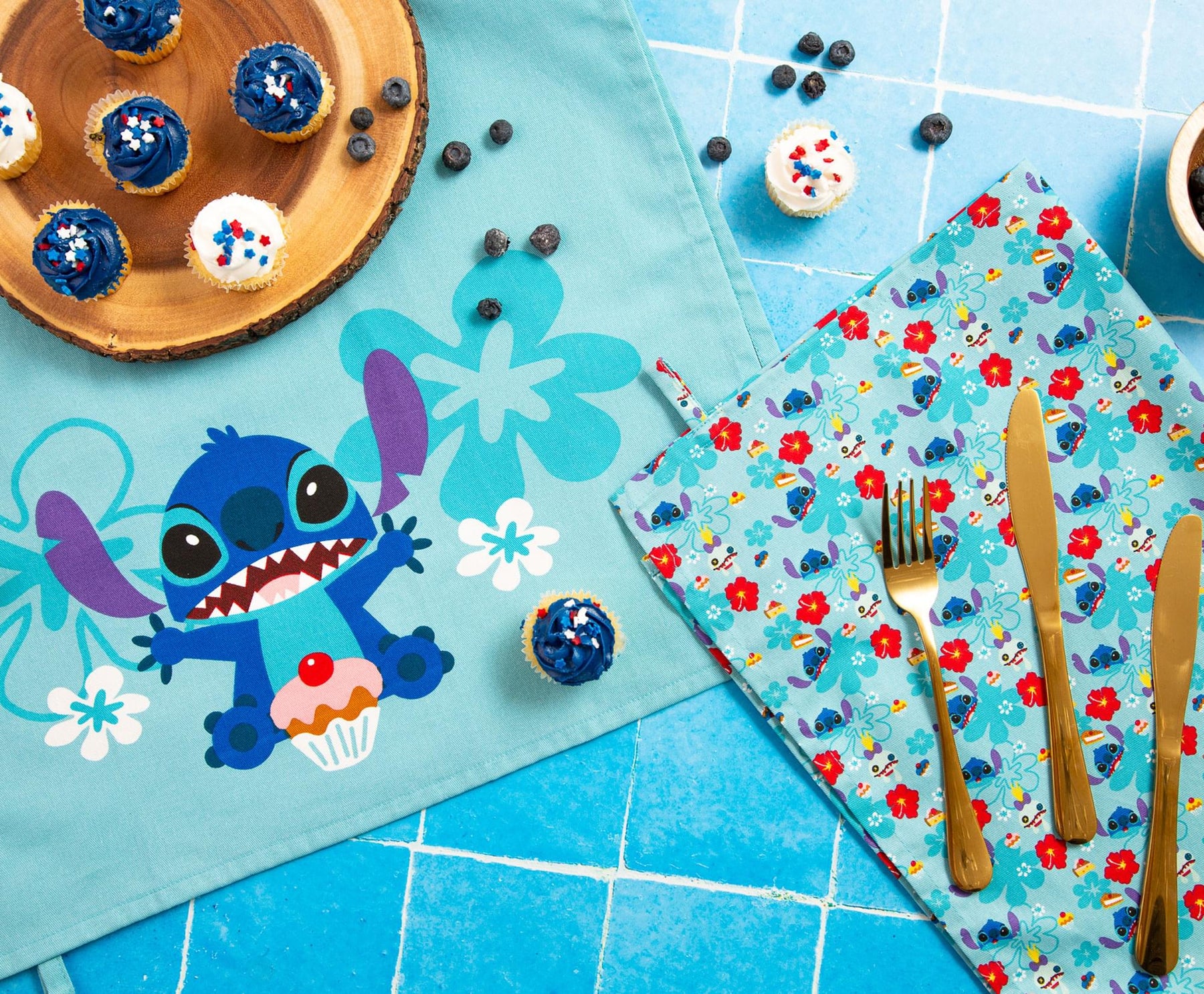 Disney Lilo & Stitch Kitchen Tea Towels Set of 2 Blue