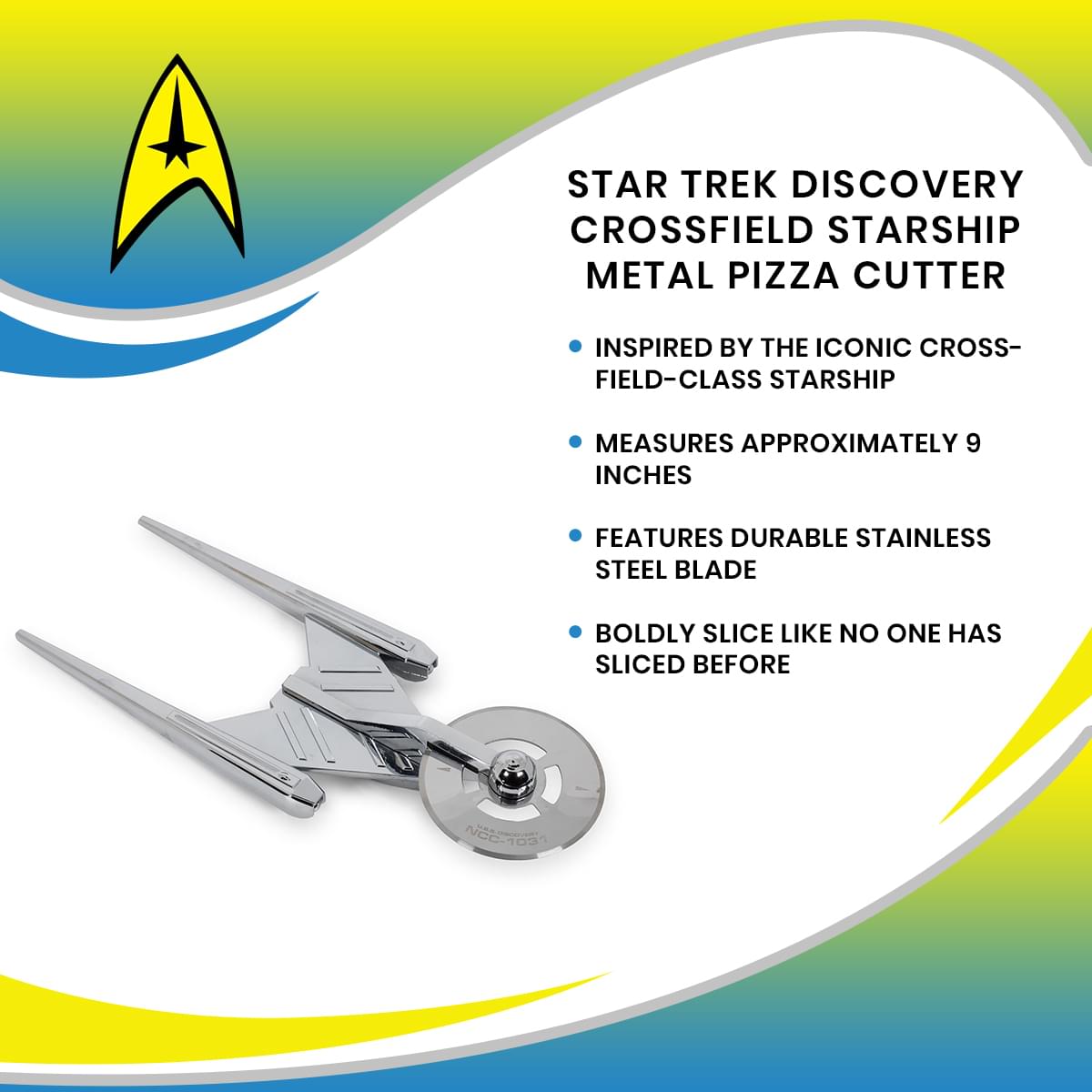 Star Trek Discovery Crossfield Starship Metal Pizza Cutter