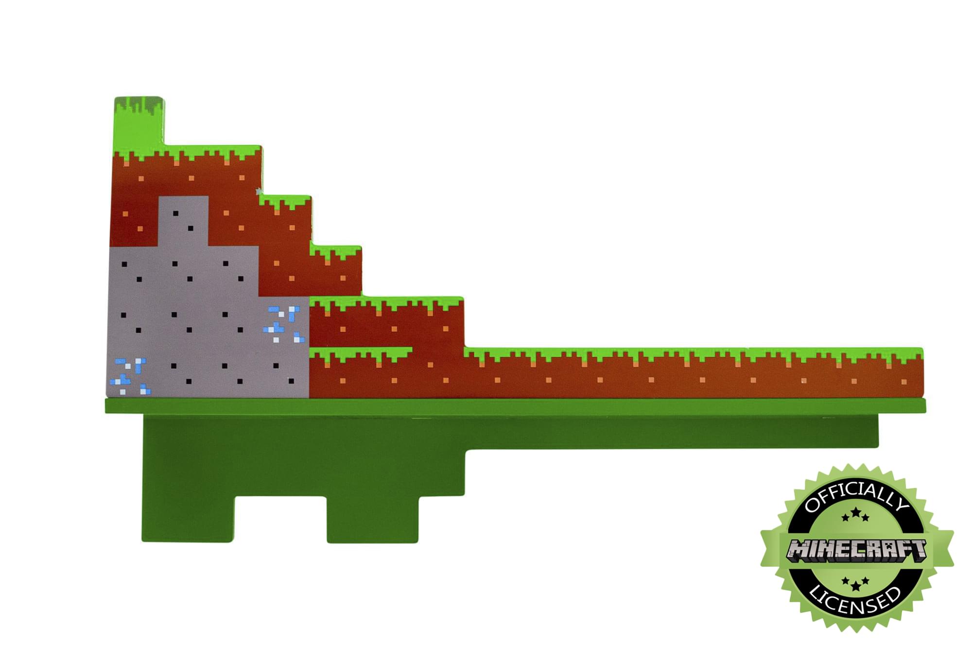Minecraft Overworld Wall Shelf | 2 Feet Long | Holds 15 Pounds