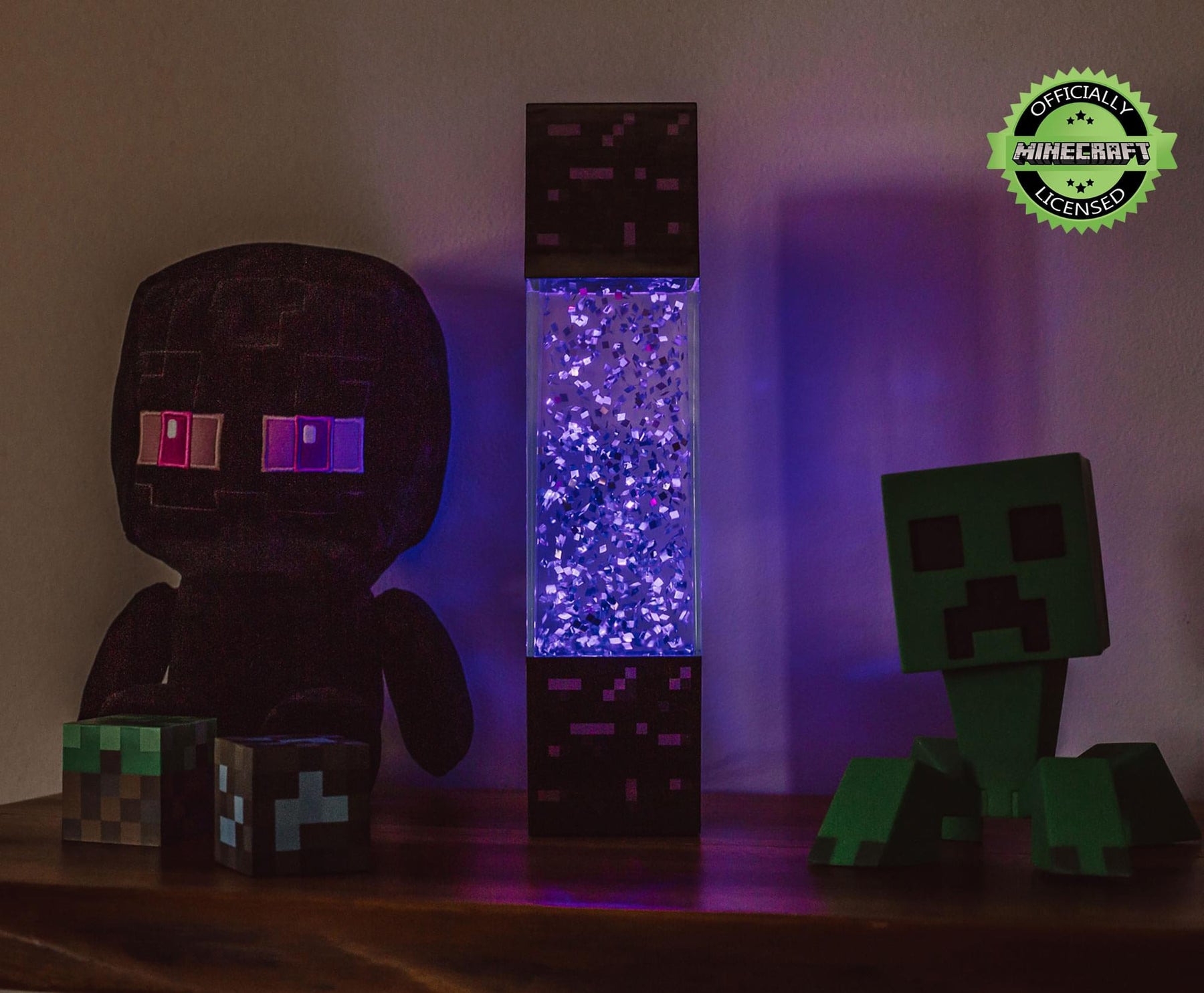 Minecraft Multi-Nether Portal Glitter Motion Light | 12 Inches Tall