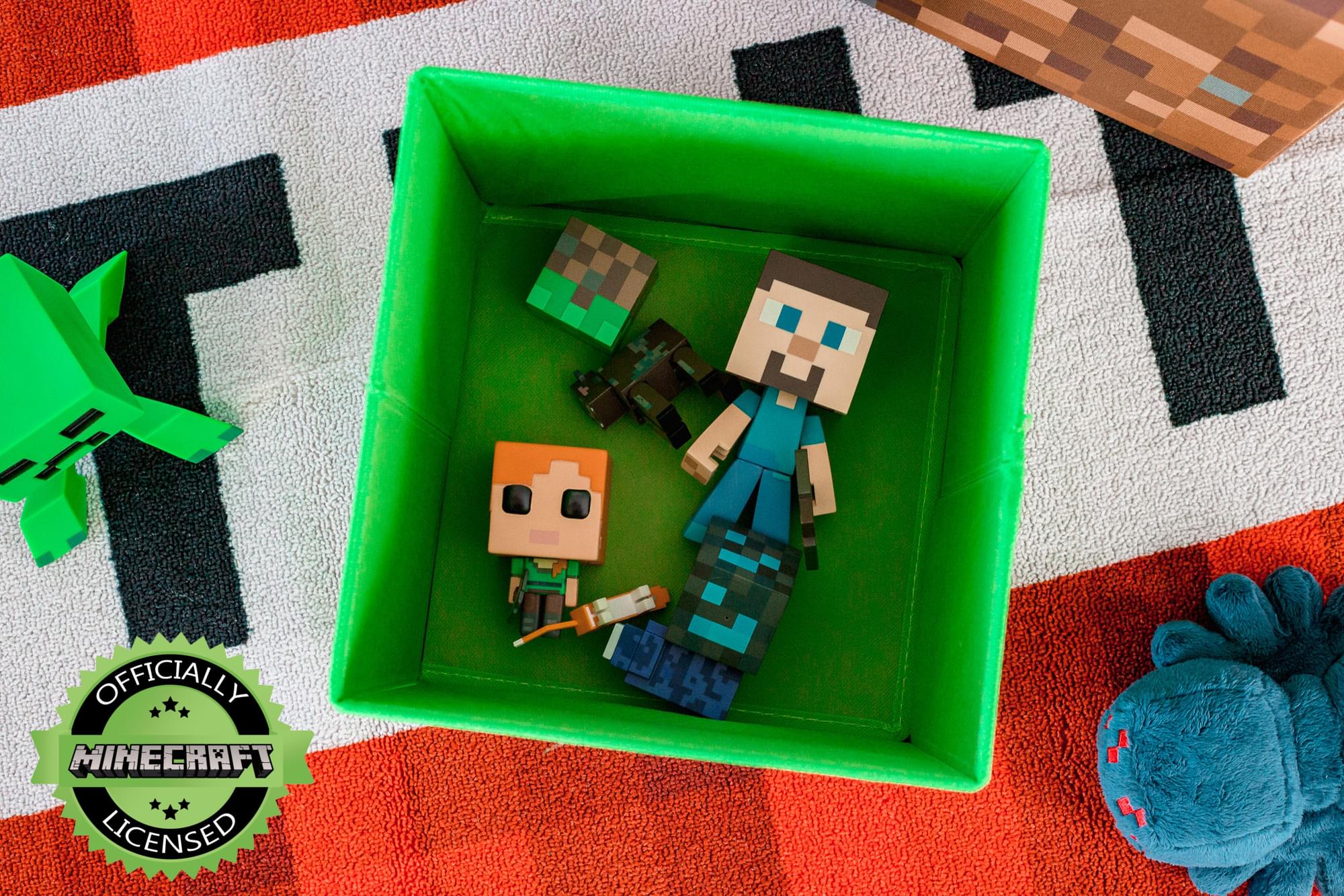Minecraft Creeper Storage Cube Organizer | Minecraft Storage Cube | 10-Inch Bin