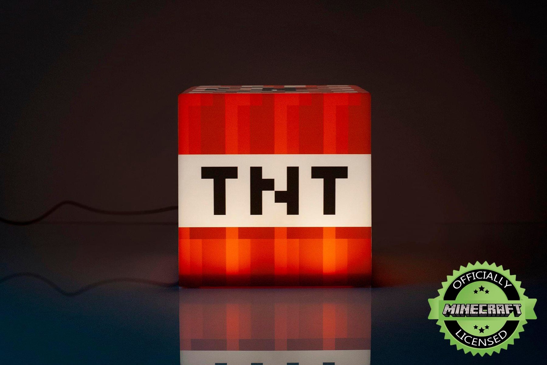 Minecraft TNT Block 6 Inch USB LED Cool Night Light Cube Toy for Kids & Gamers