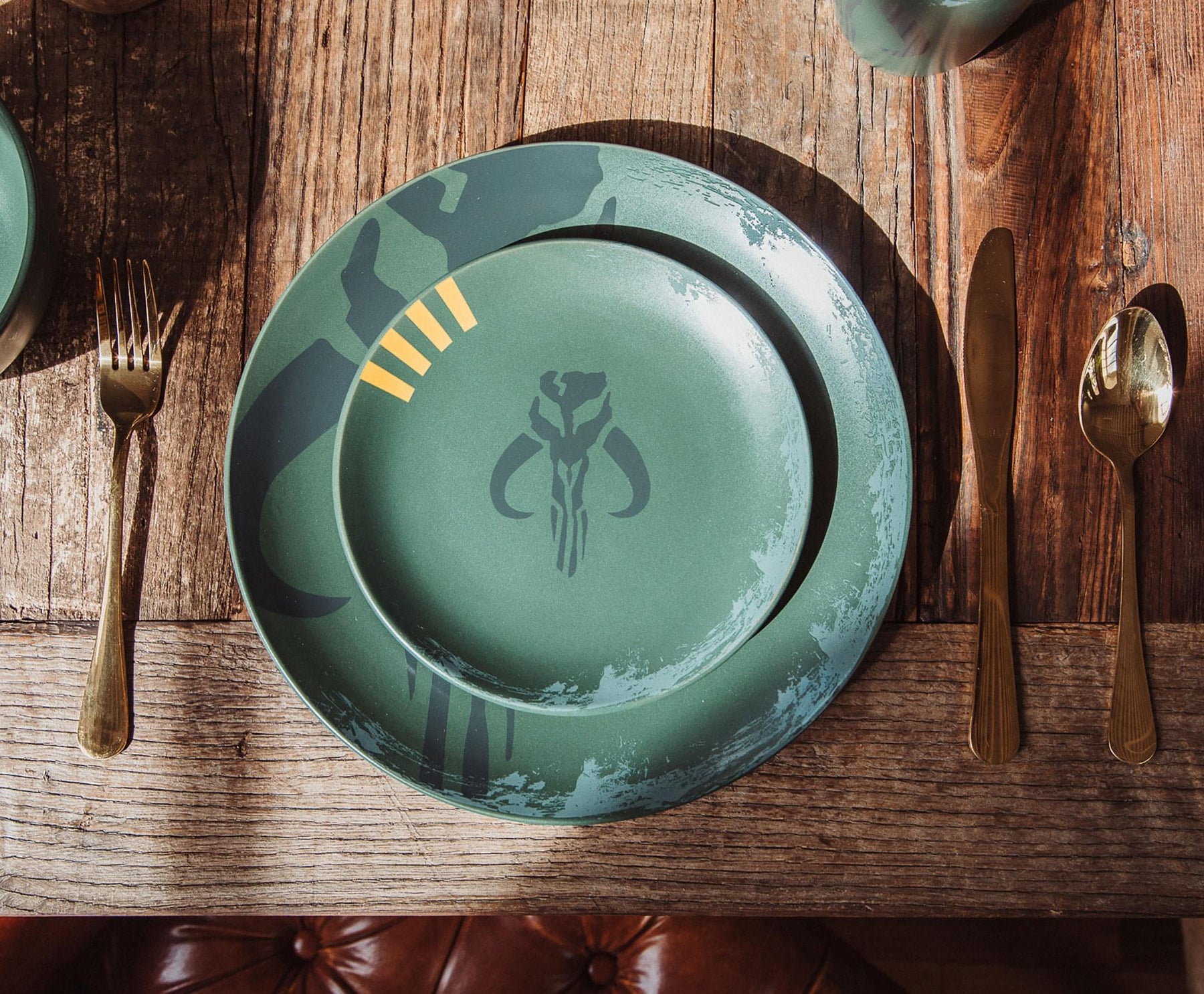 Star Wars Boba Fett Mandalorian Stoneware Plates & Bowl Collection | 4-Piece Set