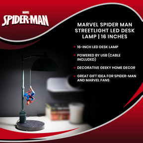 Marvel Spider Man Streetlight LED Desk Lamp | 16 Inches