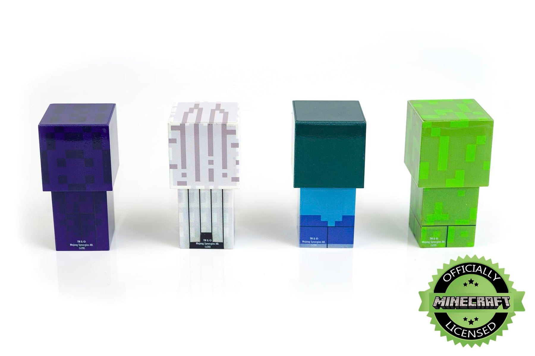 Minecraft Mini Mob 4-Piece Figure Mood Light Set | Battery Operated
