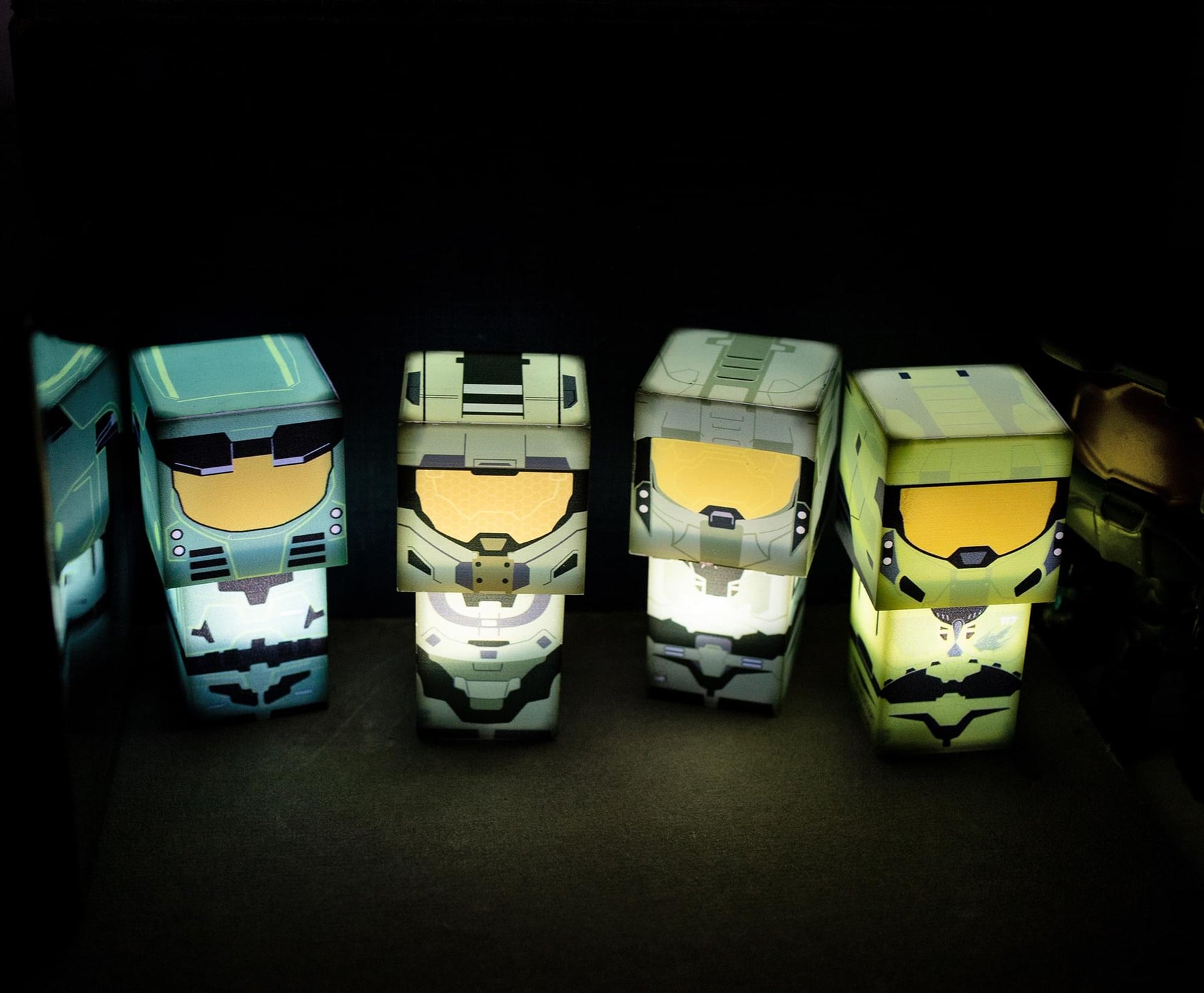 HALO Green Master Chief Evolved Mini Figural Mood Lights | Set of 4
