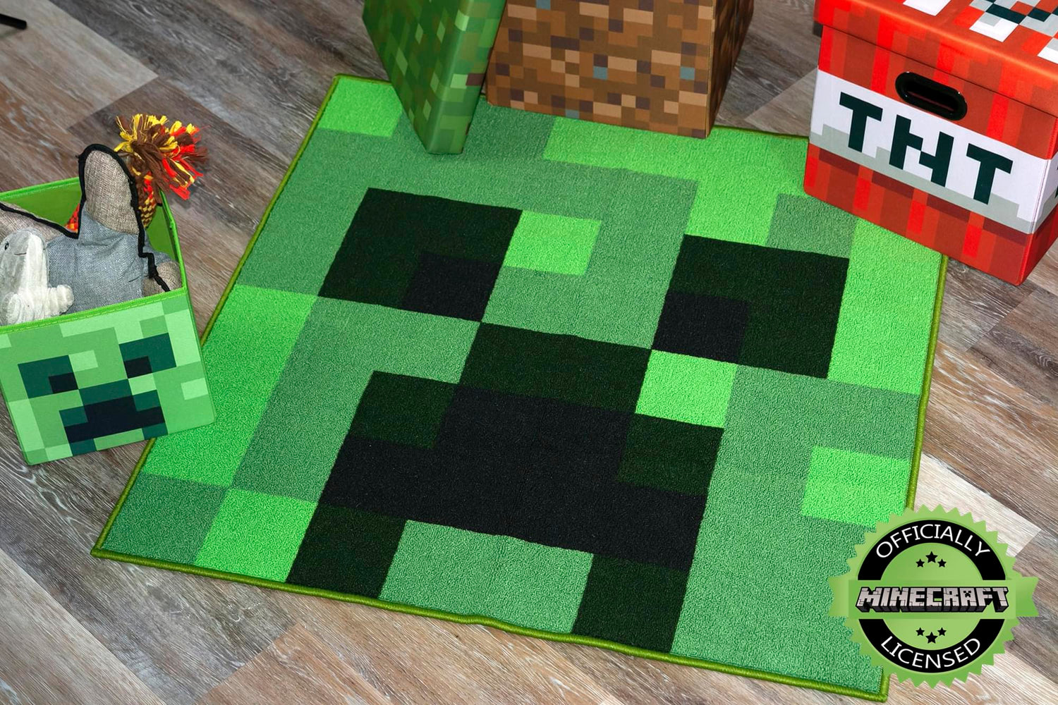 Minecraft Creeper Face 39 Inch Area Rug | Free Shipping