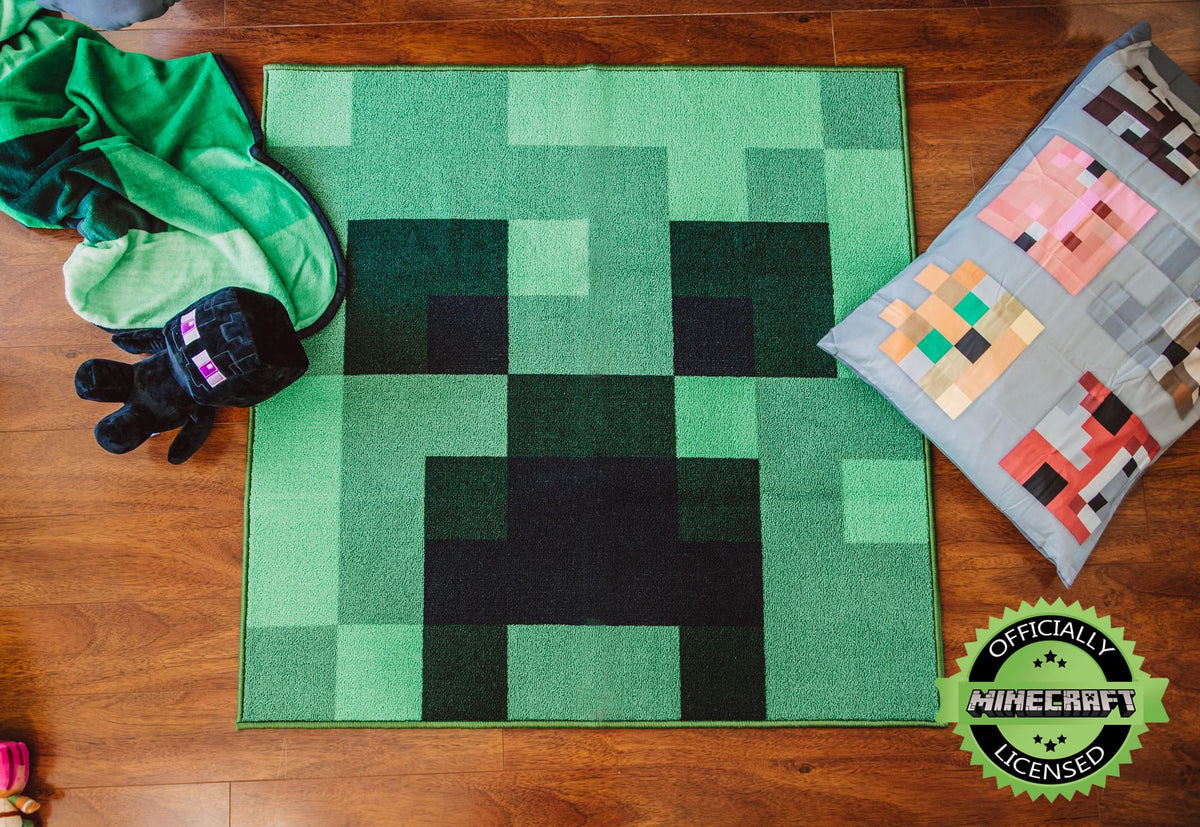 Minecraft Creeper Face 39 Inch Area Rug | Free Shipping