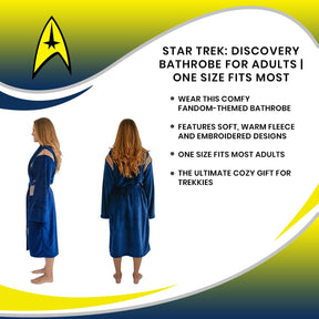 Star Trek: Discovery Bathrobe for Adults | One Size Fits Most