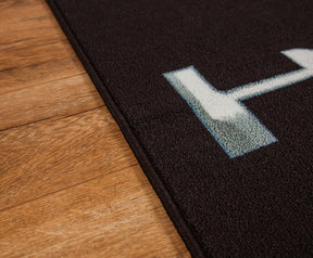 HALO Black Logo Rectangular Area Rug | 36 x 52 Inches