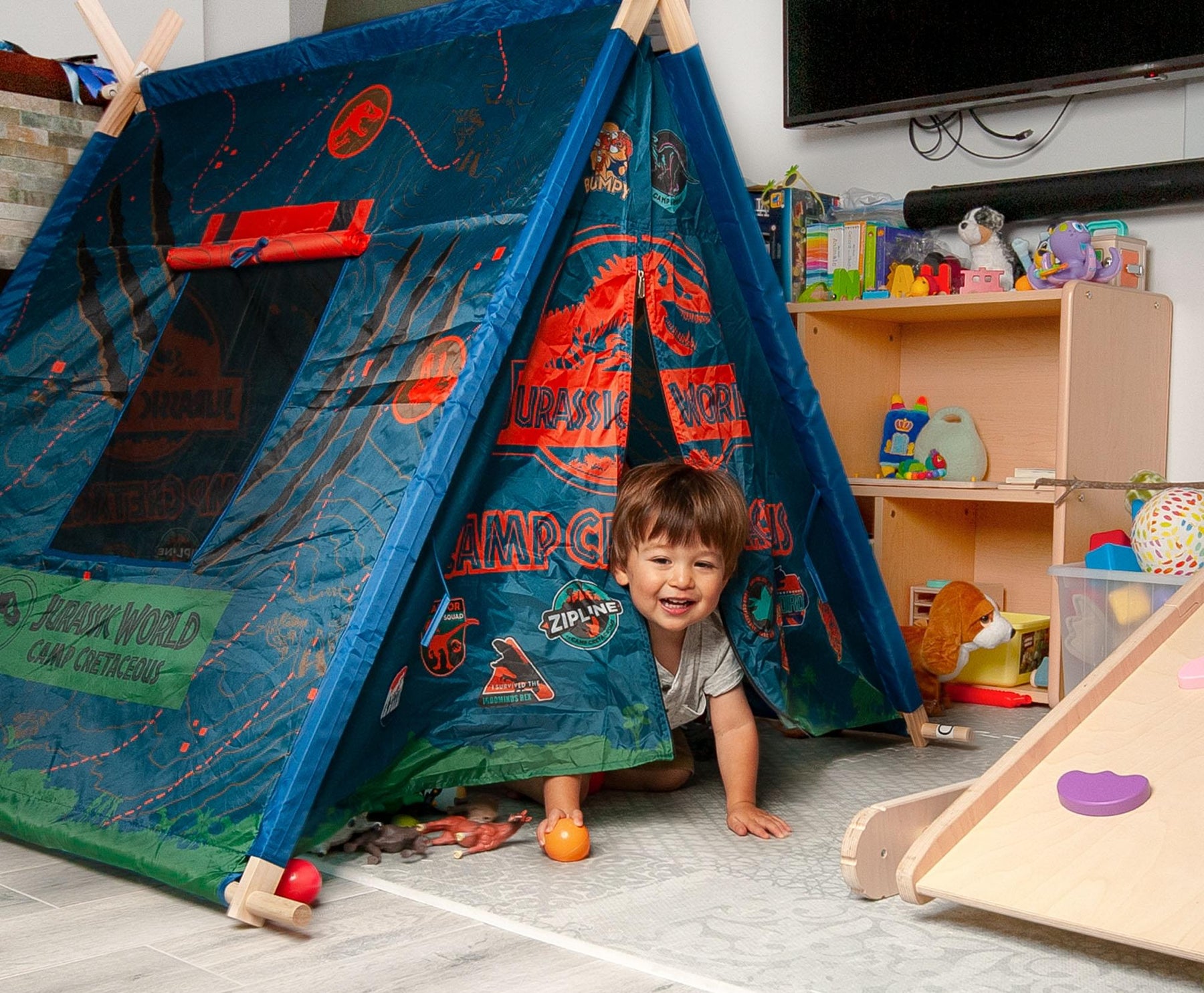 jurassic park tent Jurassic World: Camp Cretaceous Indoor Teepee Tent Canopy