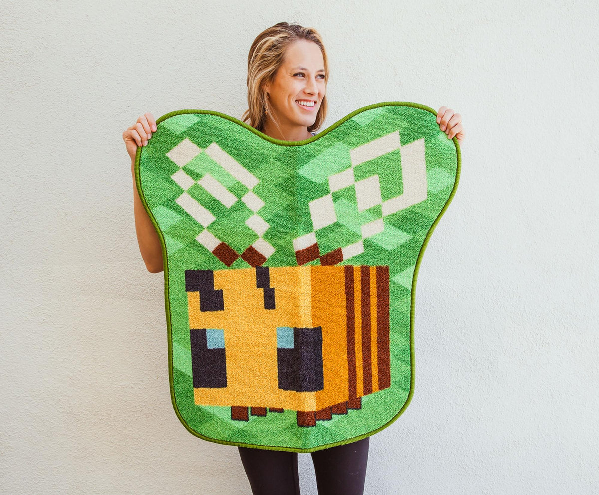 Minecraft Bee 31 x 29 Inch Accent Rug Free Shipping