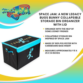 Space Jam: A New Legacy Bugs Bunny Collapsible Storage Bin Organizer with Lid