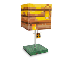 Minecraft Yellow Bee Nest Block Desk Lamp with 3D Bee Puller