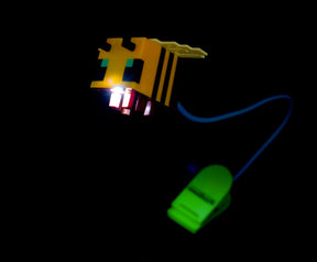 Minecraft Yellow Bee Battery-Powered Reading Light with Clip and Adjustable Arm