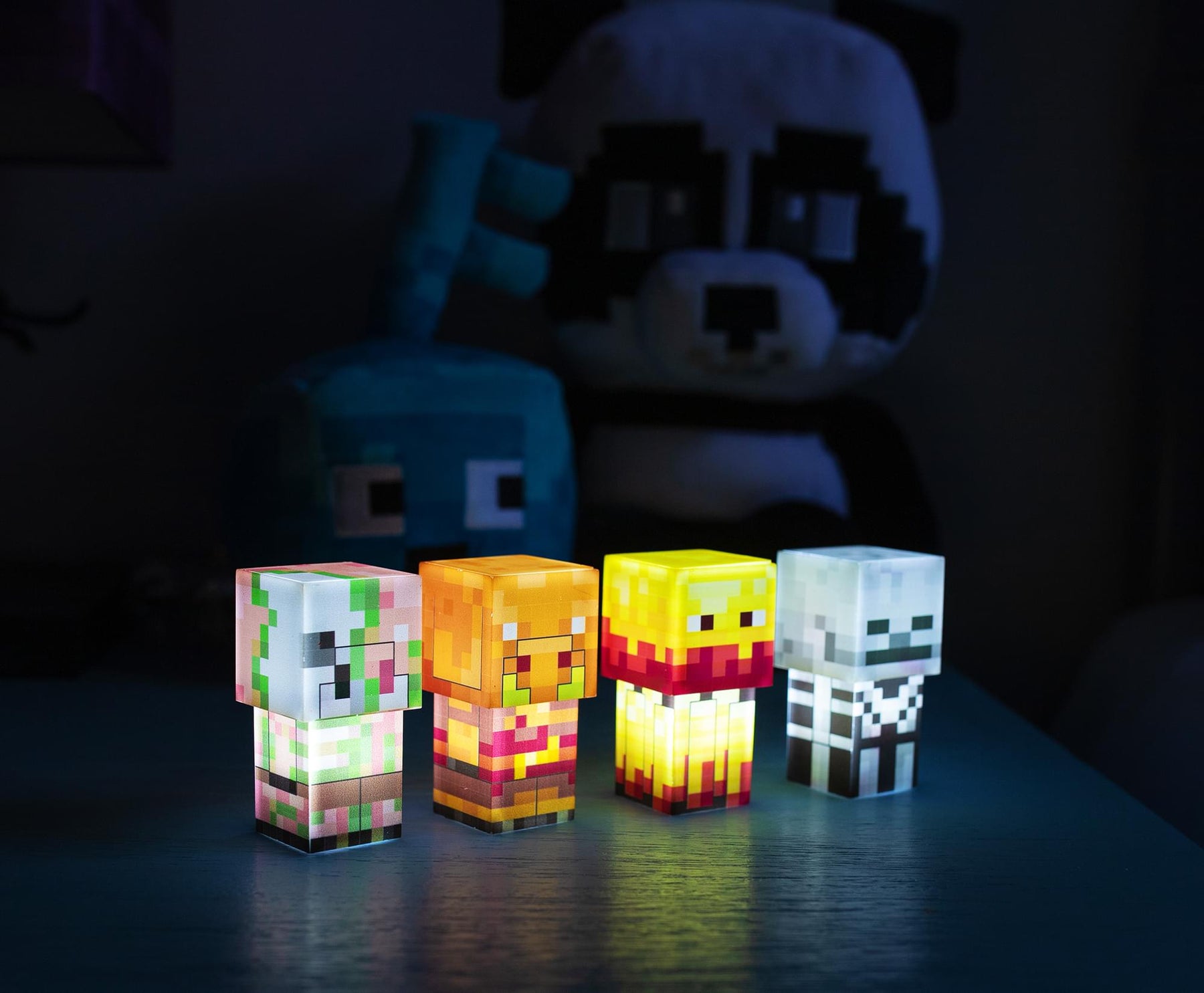 Minecraft Mini Mob Figure Mood Lights | Skeleton, Blaze, Piglin, Zombified Piglin