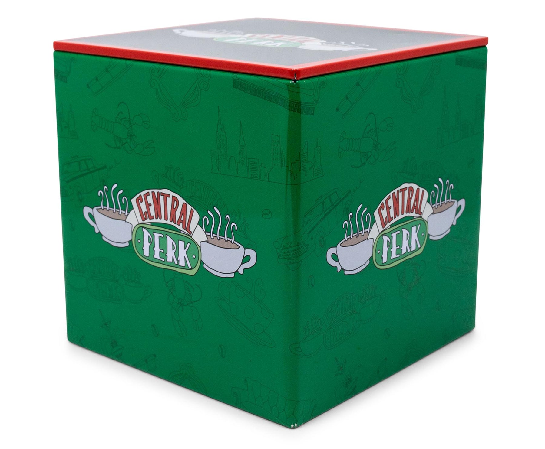 Friends Central Perk Tin Storage Box Cube Organizer with Lid | 4 Inches