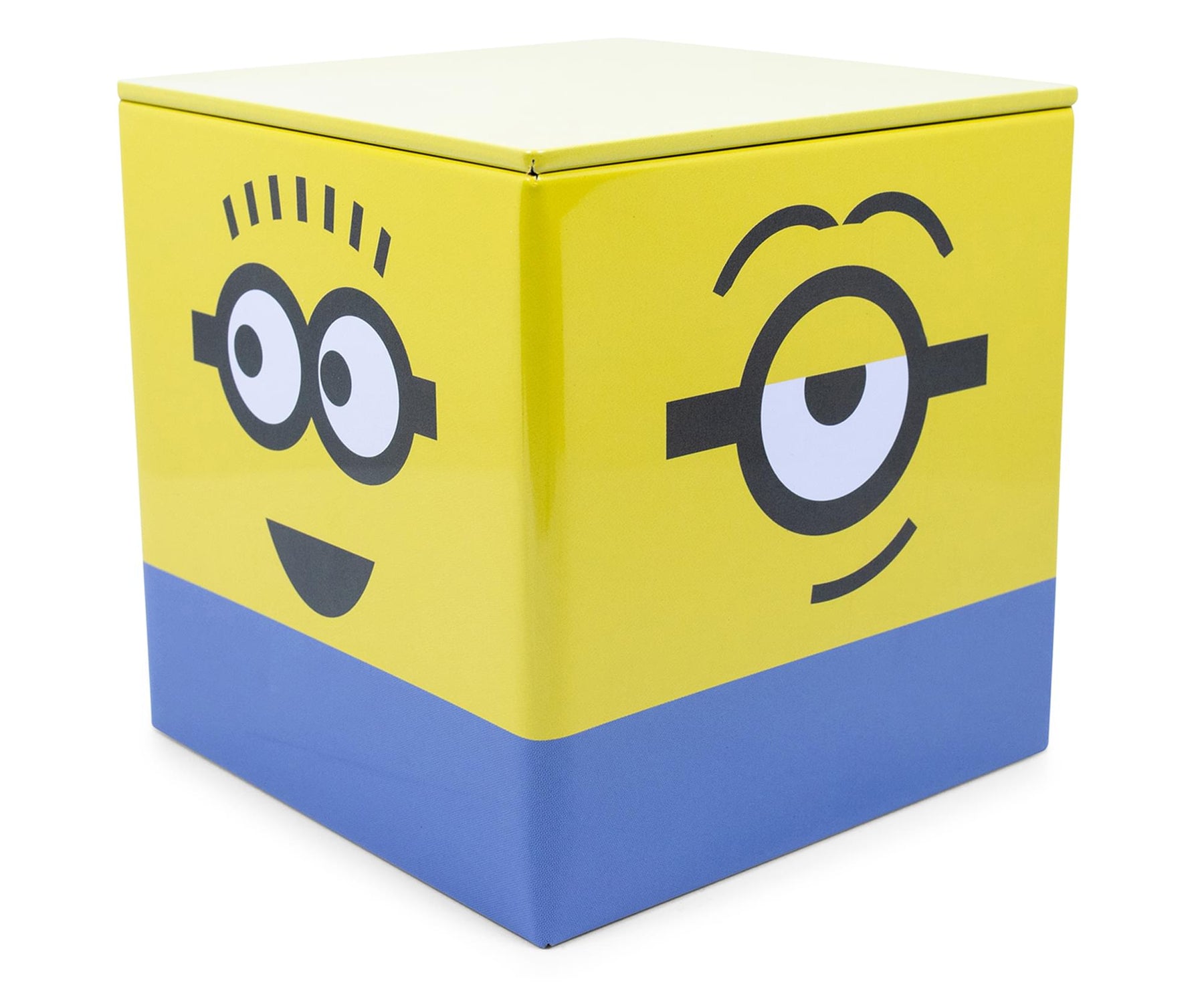 Despicable Me Minions Tin Storage Box Cube Organizer with Lid | 4 Inches