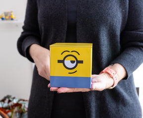 Despicable Me Minions Tin Storage Box Cube Organizer with Lid | 4 Inches