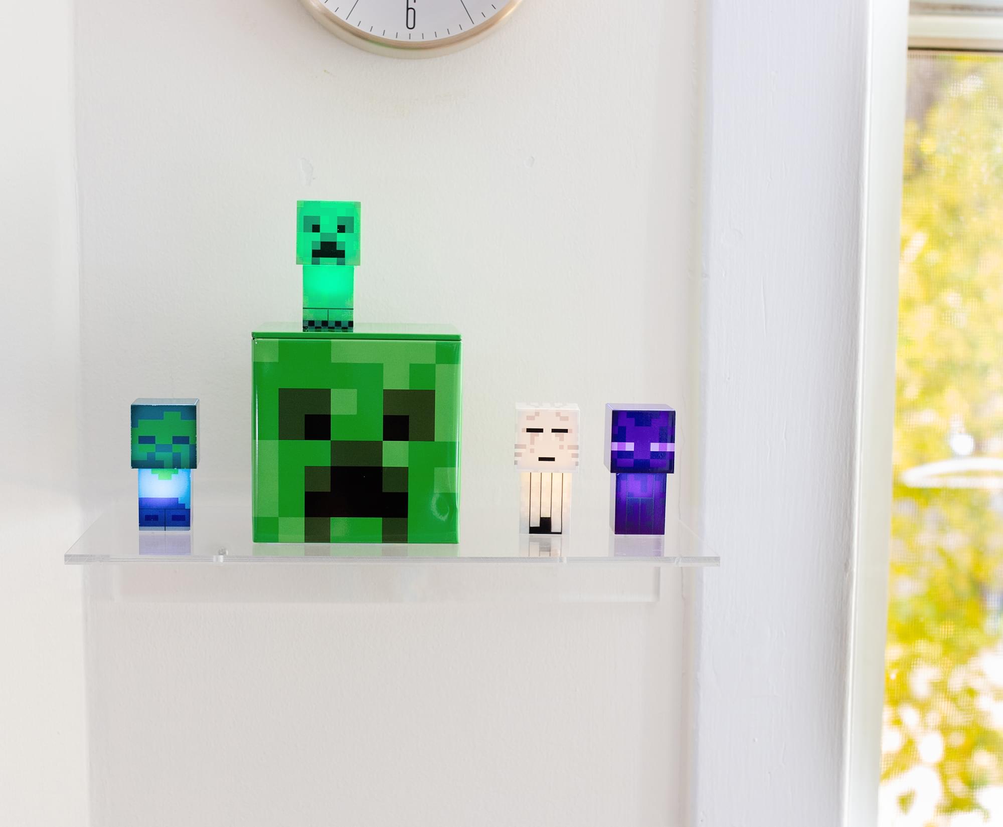 Minecraft Creeper Tin Storage Box Cube Organizer with Lid | 4 Inches
