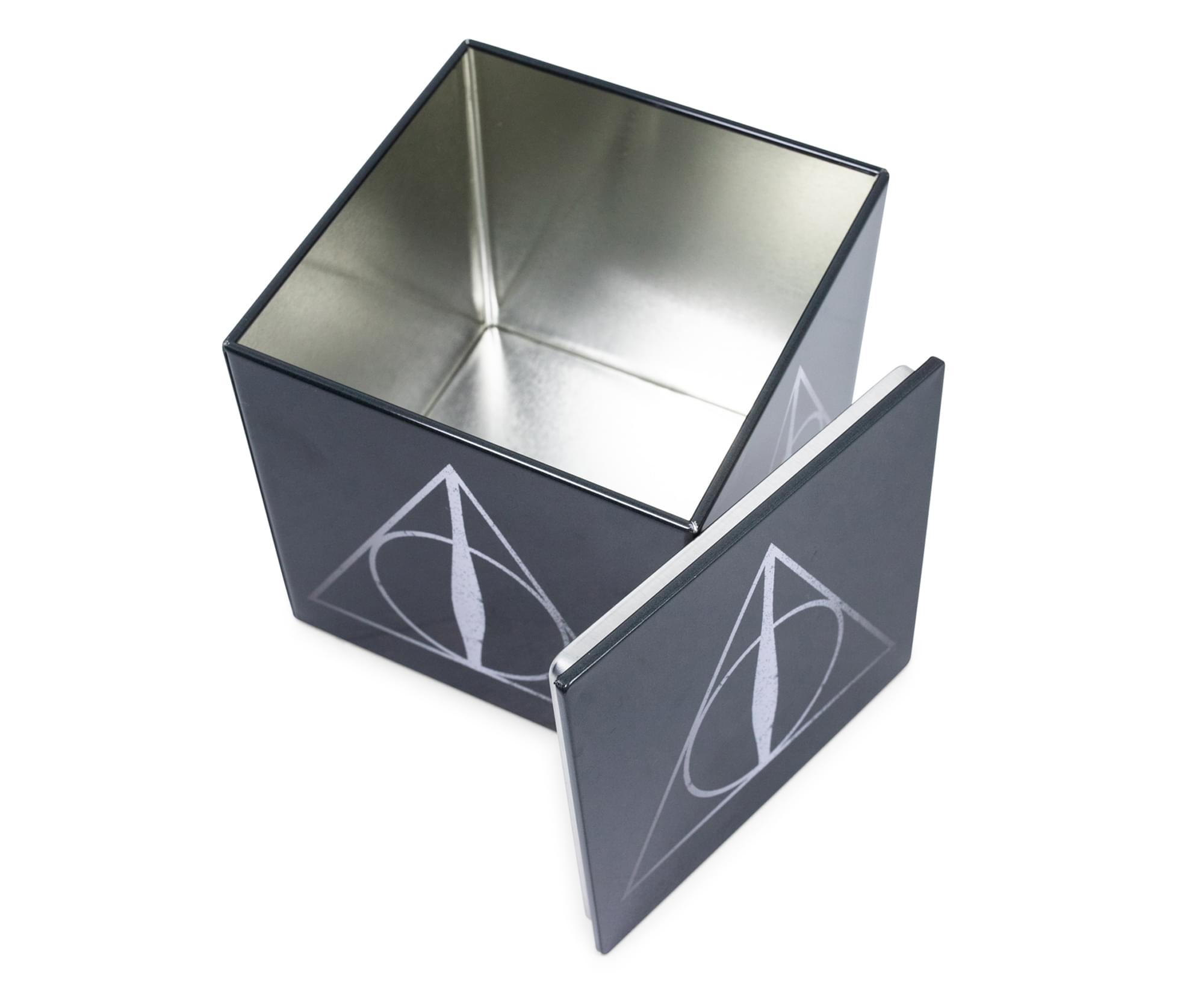 Harry Potter Deathly Hallows Tin Storage Box Cube Organizer with Lid | 4 Inches