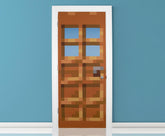 Minecraft Oakdoor Fabric Door Cling | 34 x 82 Inches