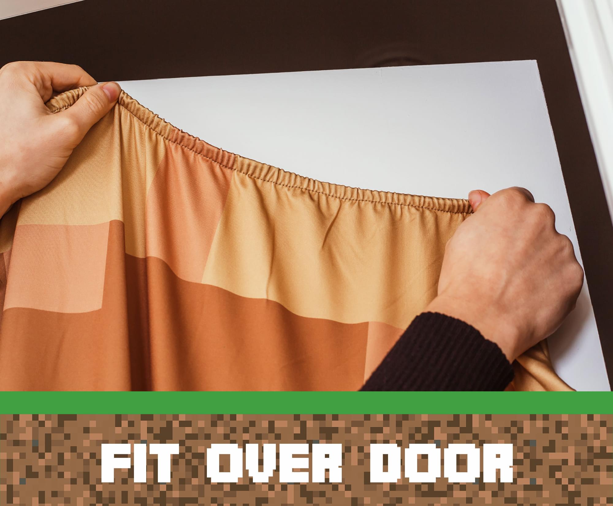 Minecraft Oakdoor Fabric Door Cling | 34 x 82 Inches