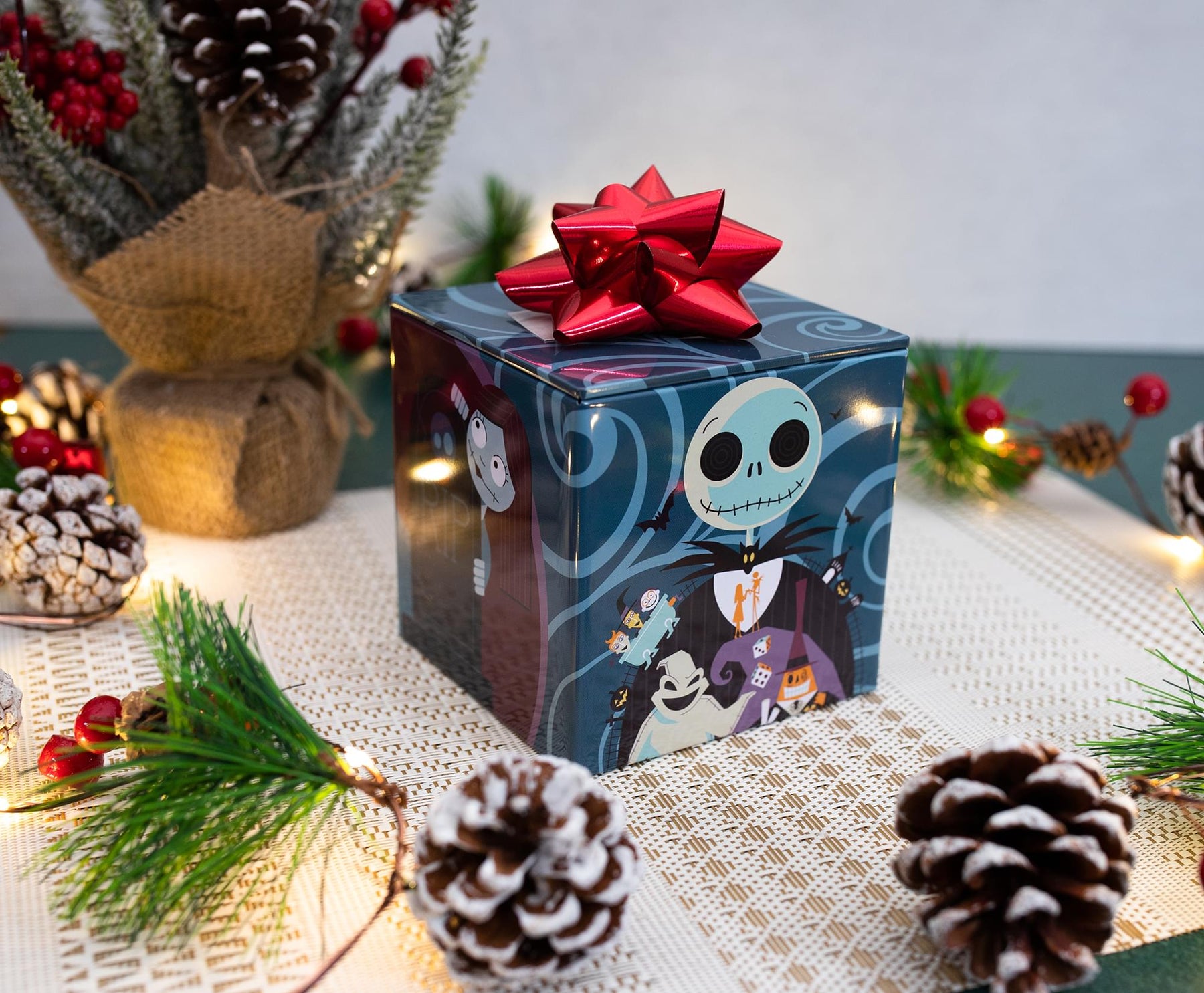 Disney Nightmare Before Christmas Jack Skellington Tin Storage Box | 4 Inches