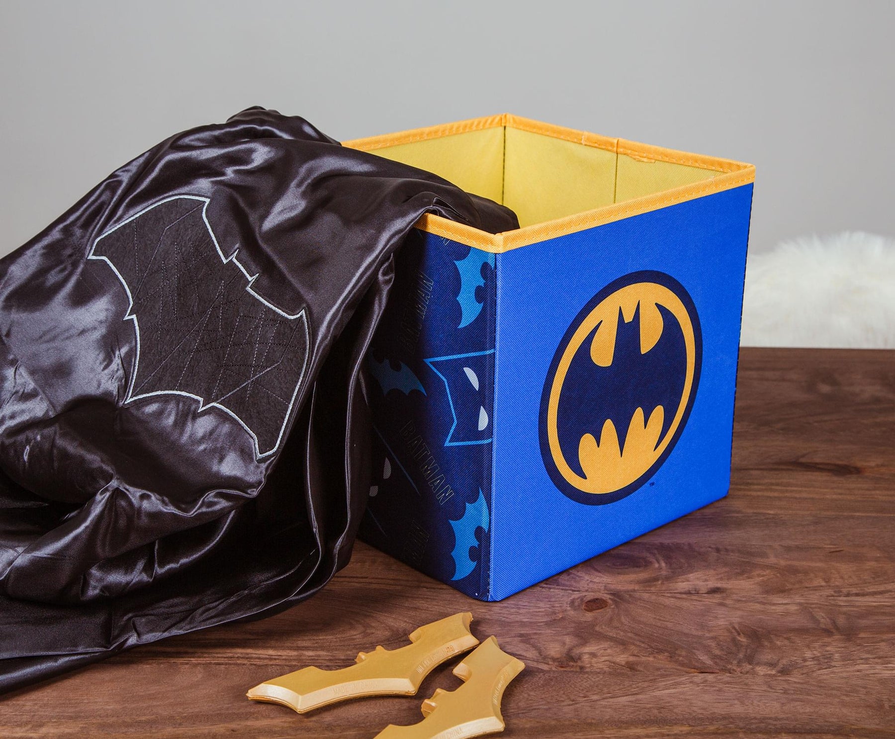 DC Comics Batman Logo Storage Bin Cube Organizer | 11 Inches