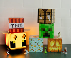 Minecraft 4x4 Inch Tin Storage Box Set of 5 | Bee | Creeper | TNT | Table | Jack