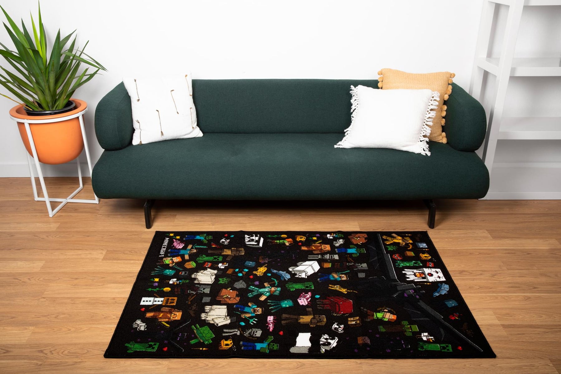 Minecraft Mob Printed Area Rug | 60 x 39 Inches