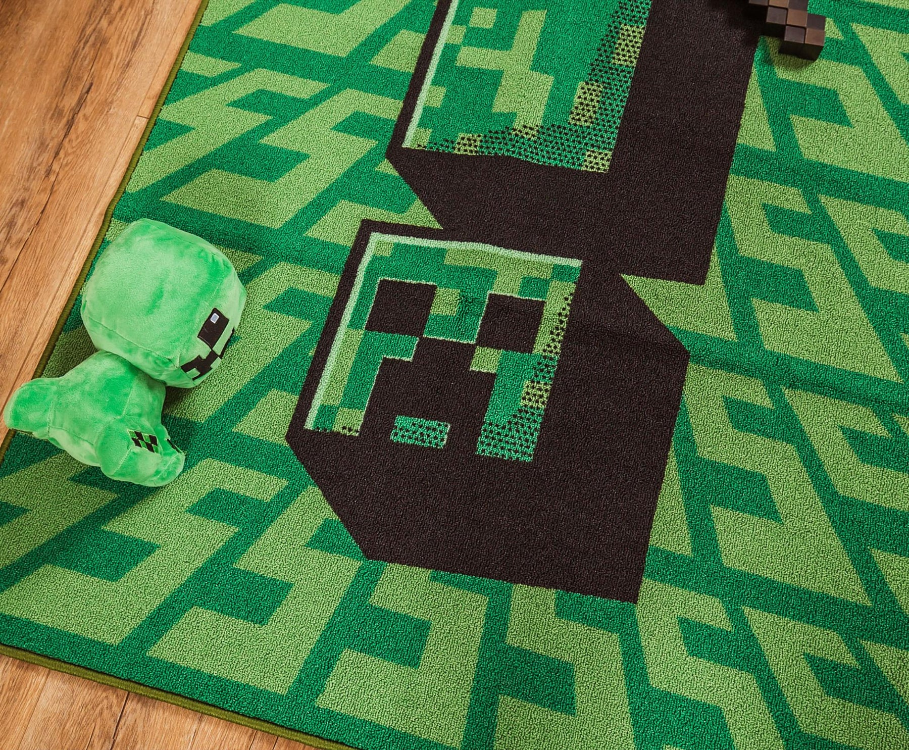 Minecraft Green Creeper Printed Area Rug | 60 x 39 Inches
