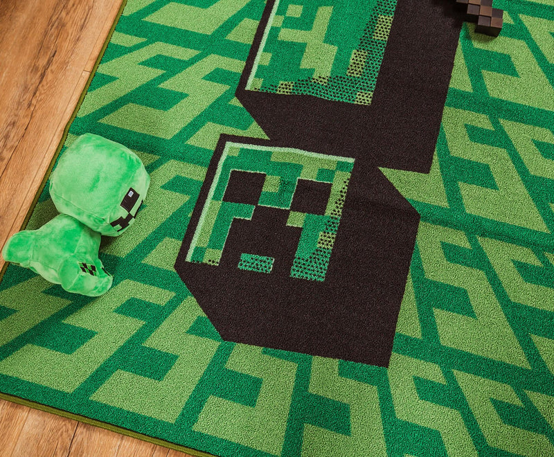 Minecraft Green Creeper 60 x 39 Inch Area Rug | Free Shipping
