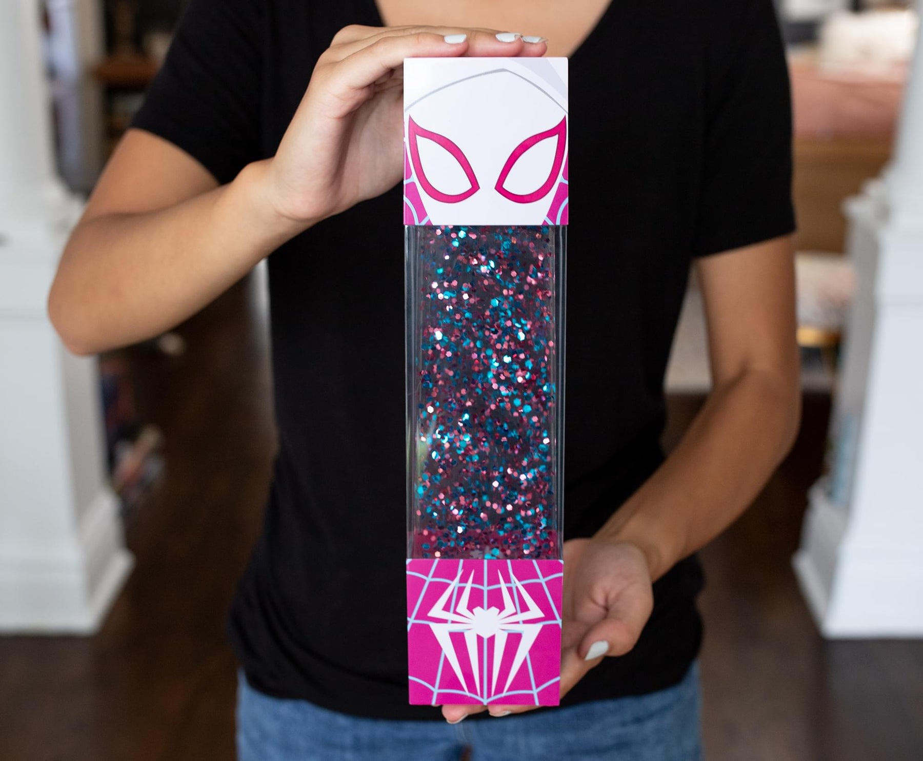 Marvel Spider-Gwen USB Powered Glitter Motion Light | 12 Inches Tall
