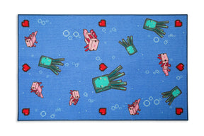 Minecraft Underwater Printed Area Rug | 60 x 39 Inches