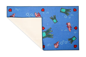 Minecraft Underwater Printed Area Rug | 60 x 39 Inches