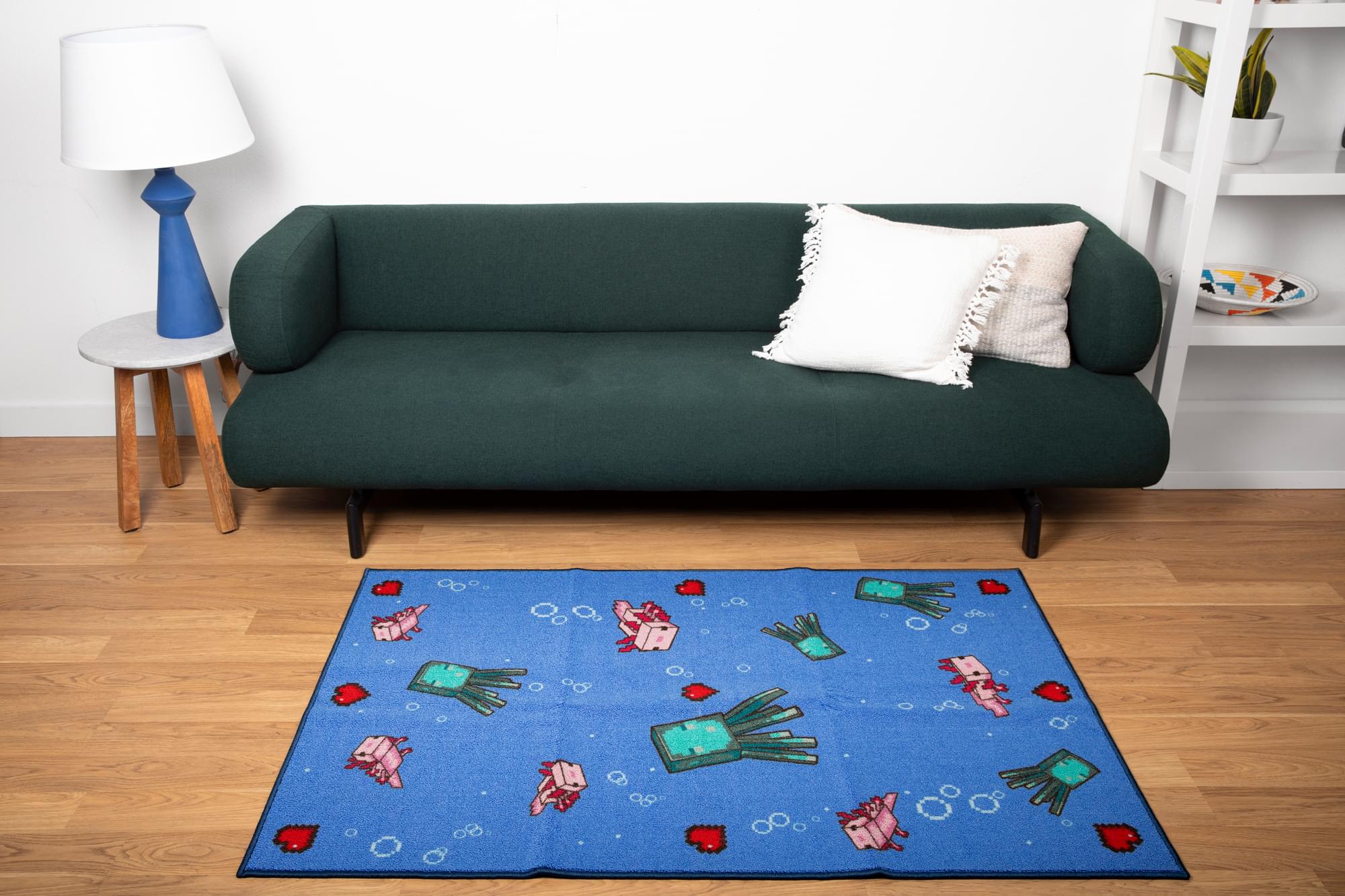 Minecraft Underwater Printed Area Rug | 60 x 39 Inches