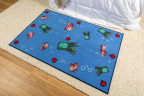 Minecraft Underwater Printed Area Rug | 60 x 39 Inches