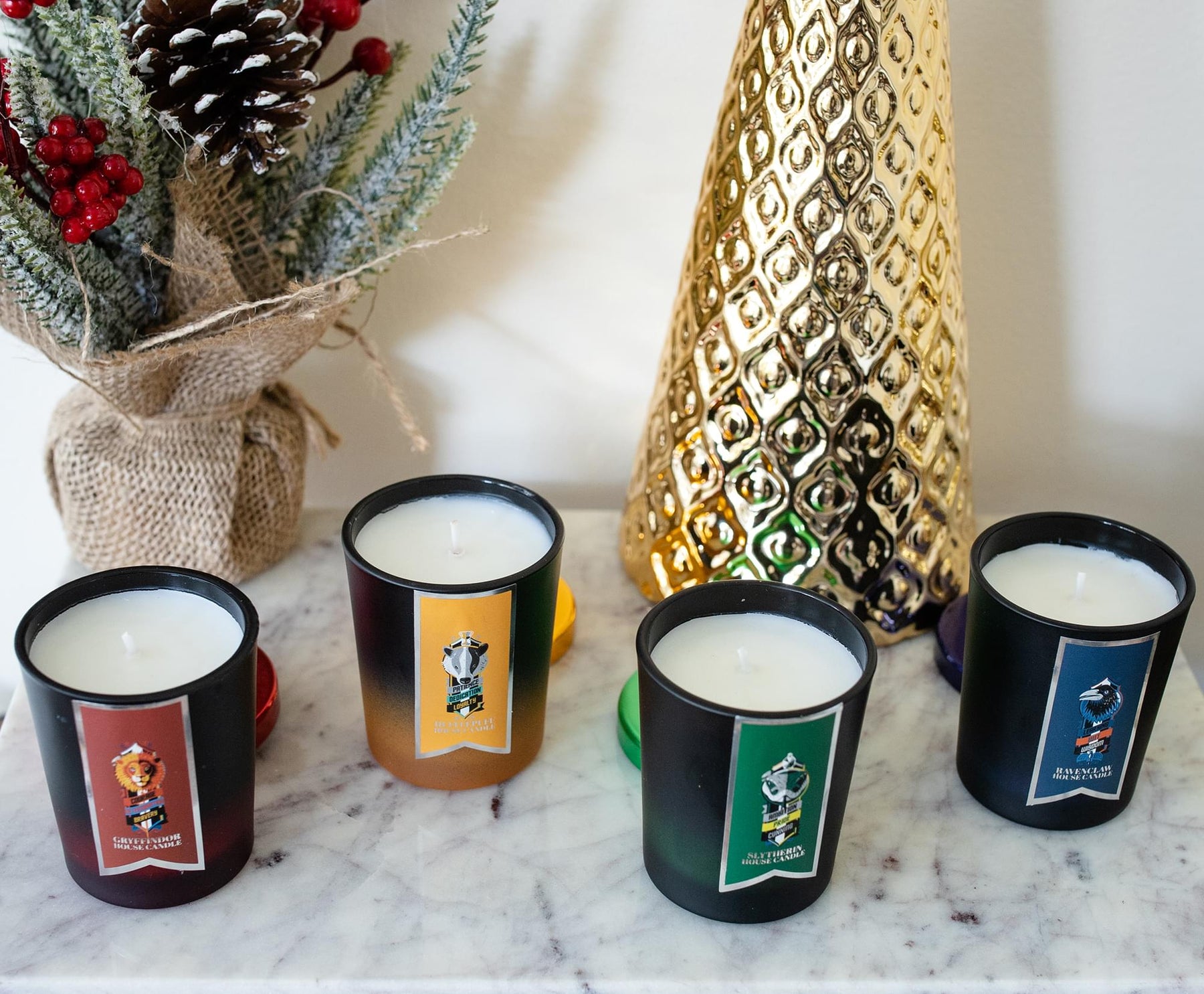 Harry Potter Hogwarts House Scented Soy Wax Candles | Set of 4