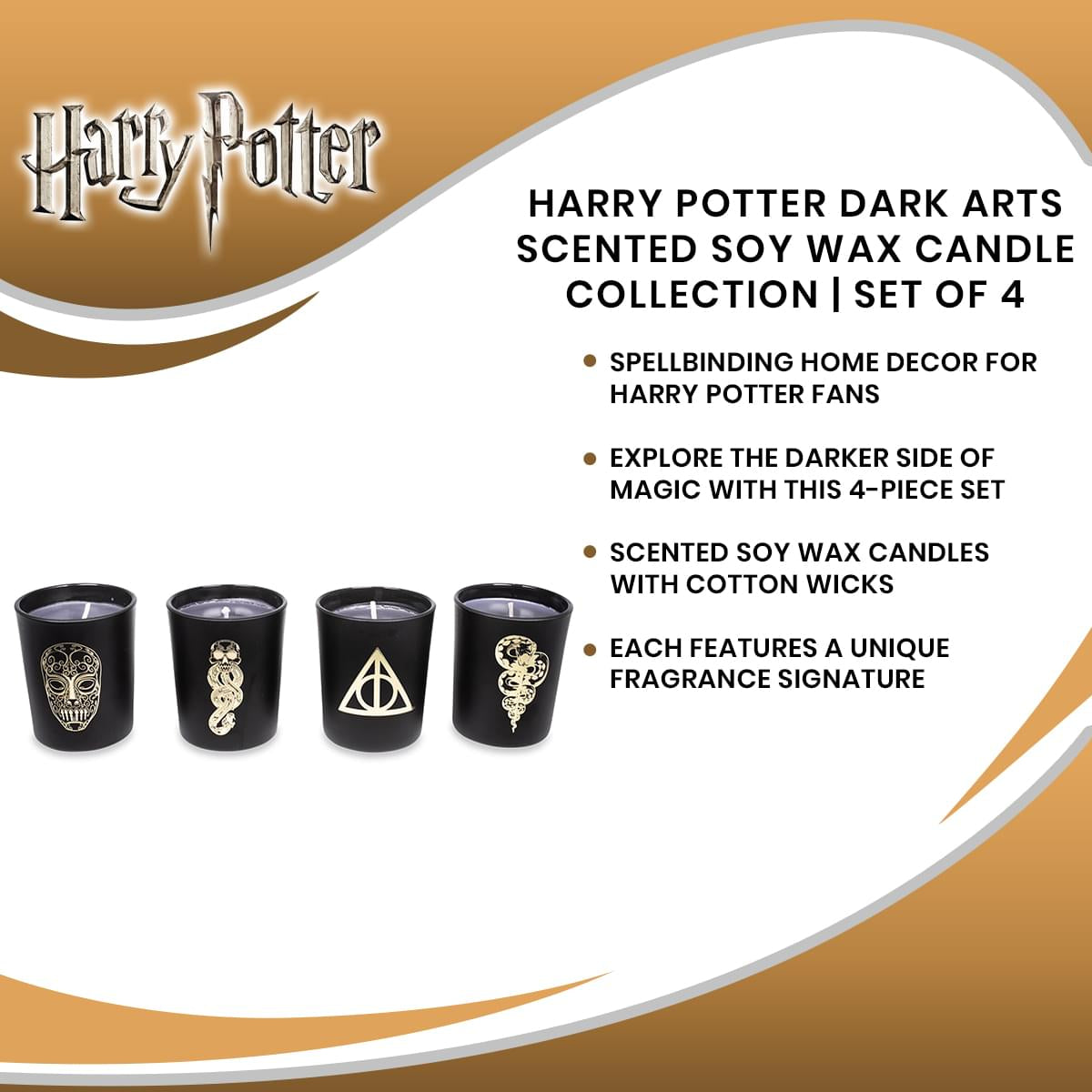 Harry Potter Dark Arts Scented Soy Wax Candle Collection | Set of 4